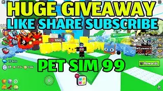 HUGE GIVEAWAY PET SIMULATOR 99 LIVE NOW. HUGE PS99 GIVEAWAY. HUGE PET SIM 99 GIVEAWAY LIVE 🔴 2024.