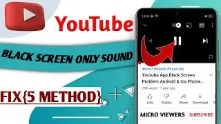 Youtube Only Audio No Video | Youtube Black Screen Problem | Youtube Video Black Screen with Sound