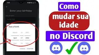 Como Mudar sua idade no Discord Mobile ||Alterar a data de nascimento do Discord