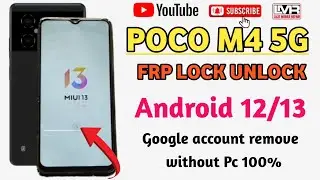 poco m4 5g frp bypass//Poco m4 5g google account remove//Android 12/13 //New tricks_2024