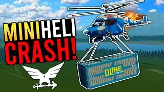 Super Strong Mini Helicopter MALFUNCTIONS & CRASH!!  -  Stormworks Gameplay