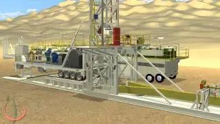 Drilling Animation | Rig Up Animation | Arab Drilling Rig | Rig Move Procedure | Land Rig Animation