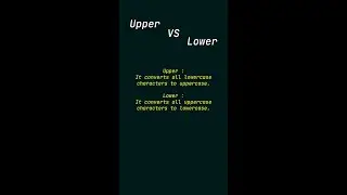 lower vs upper - Python String Methods