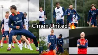 C'mon United 🔥, Leny Yoro, Hojlund, Rashford, Sancho...🔥, Manchester United training Carrington