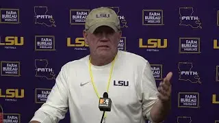 LSU Brian Kelly talks first day of 2024 fall camp