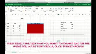 HOW TO APPLY OR REMOVE SINGLE LINE STRIKETHROUGH FORMATTING IN EXCEL ONLINE ONEDRIVE