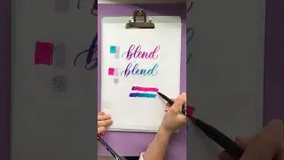 Brush Pen Lettering Blending Tutorial With Tombow Brush Pens #shorts #ASMR #calligraphy