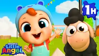 Baa Baa Black Sheep! 🐑 | Little Angel | Best Animal Videos for Kids | Kids Songs and Nursery Rhymes