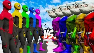 TEAM AMAZING SPIDER-MAN COLOR VS TEAM SHARK HULK COLOR - EPIC SUPERHEROES WAR