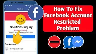 How To Fix Facebook Account Restricted Problem (2022) | How To Remove Account Restricted Facebook