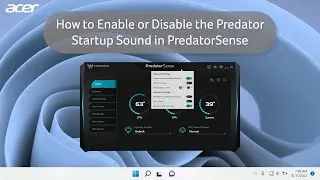 How to Enable or Disable the Predator Startup Sound in PredatorSense