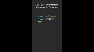 How Set Environment Variables In Windows