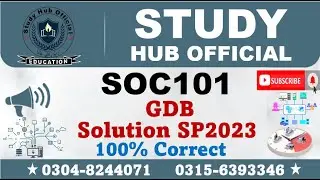 SOC101 GDB Solution Spring 2023, SOC101 GDB Solution, SOC101 GDB 2023