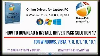 How to Download & Install Laptop, PC & Win Drivers By Drivers Pack Solution || Computer-e-Learning