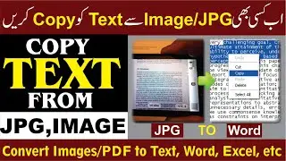 Convert Image, JPG, PDF into Text/Word | How to Copy Text From Image | Image to Text