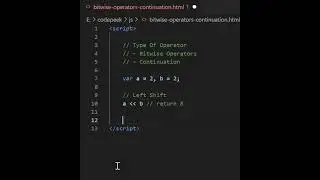 JavaScript Bitwise Operators continuation #shorts #javascript