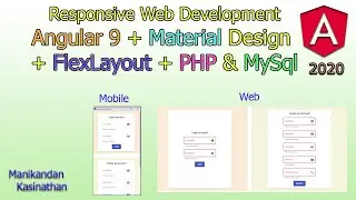 Responsive Angular login and register form with PHP Restful Api - 2020 | Material + Flex Layout