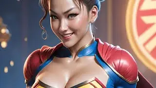 I Asked AI To Merge Chun-li and Supergirl | AI Cosplay Lookbook