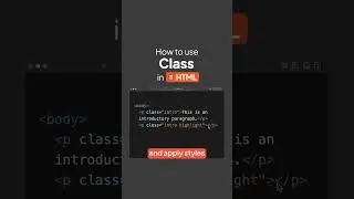 How to use class attribute in HTML ! #HTML #coding