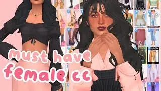 must have female cc with links! (maxis match hairs & clothes) | sims 4