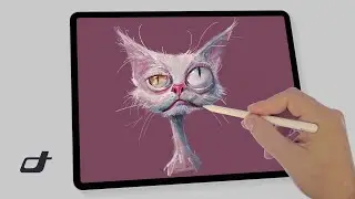 The Ugliest, Laziest, Craziest Cat | Procreate iPad Drawing