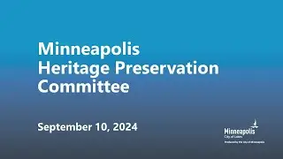 September 10, 2024 Heritage Preservation Commission