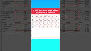 Delete values only but keep the formulas 