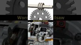 Saw Working - Worm Gear Drive #designing #3dmodel #cad #saw #cutter #solidworks