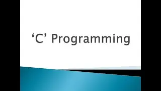 1 - Introduction to C programming