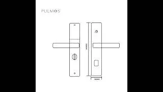 Pulmos new hotel card door lock ,5572 euro mortise ,rectangle or oval stainless steel side-stripe