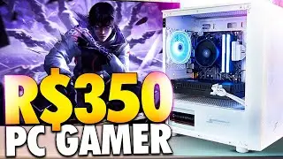 MEU NOVO PC GAMER BARATO DE R$350 QUE RODA VALORANT, MINECRAFT, FREE FIRE, GTA V, ROBLOX E MAIS...