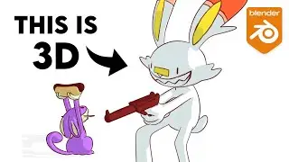 Animating a Sam & Max style Scorbunny! - Blender Timelapse