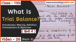 Trial Balance - Introduction, Meaning, Definition, Characteristics And Objectives Of Trial Balance |