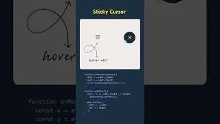 Sticky Cursor using HTML, CSS & JS 🔥 #frontenddeveloper #projects #codingshorts #coding #shorts