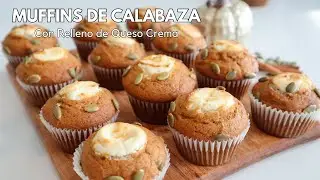 MUFFINS DE CALABAZA | Con relleno de queso crema