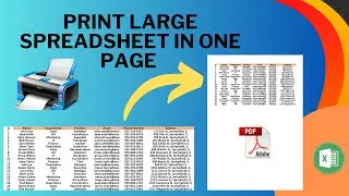 print large spreadsheet in one Page | how to print page setup in excel