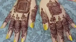 Easy Bridal Mehndi Design for ful hand