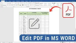 How to edit PDF in MS Word | Convert PDF to Word | Insert PDF in Word