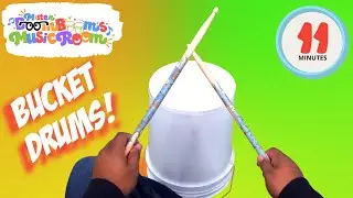 Dance Party Bucket Drum Play Along for Kids + Beginners - (BT Song) with Mister Boom Boom