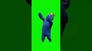 Blue Rainbow Friends Dance 1 Green Screen 