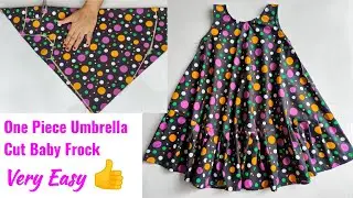 One Piece umbrella cut Baby frock cutting and stitching | Baby Frock cutting and stitching