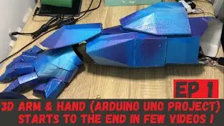 Arduino UNO - 3D Printed Robot Arm with bionic Hand - Video 1