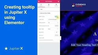 Creating tooltip in Jupiter X using Elementor