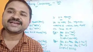 String Comparison In Java - equals(), == Operator, compareTo()