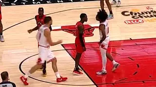 Dennis Schröder NOT BACKING DOWN in Altercation - Raptors vs Bulls | Oct 17, 2023