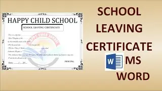 || highlights || Designing a Professional School Leaving Certificate in Microsoft Word-highlight