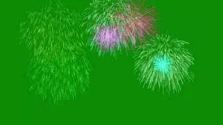 Fireworks Green Screen Black & Blue Background Video Effects HD