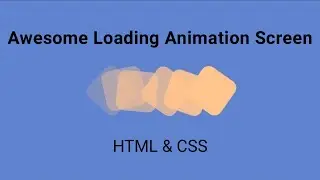 Awesome Loading Animation Screen Using Only HTML & CSS #Coding #css #html #Loading #SandeepTutorial