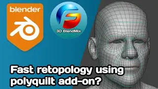 Polyquilt fast retopology in Blender