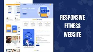 Responsive Fitness App Landing Page Website Design Using HTML - CSS - JAVASCRIPT